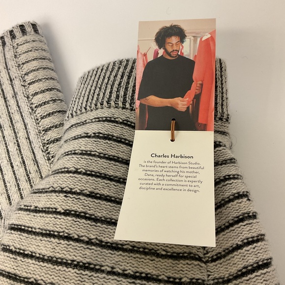 NORDSTROM HARBISON WOOL AND CASHMERE MAXI SWEATER SKIRT BLACK/GRAY LARGE NWT - Picture 6 of 11